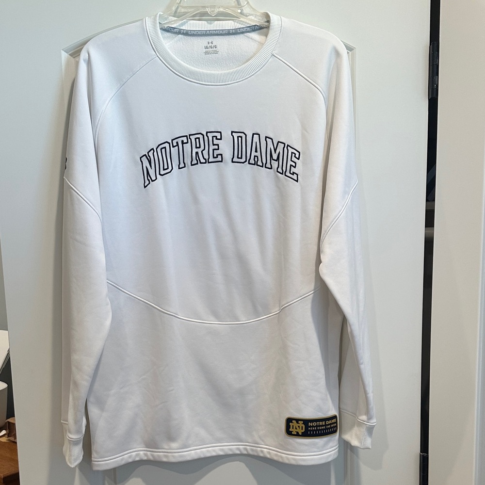 NEW without tags - Notre Dame White Sweatshirt Men’s Large
